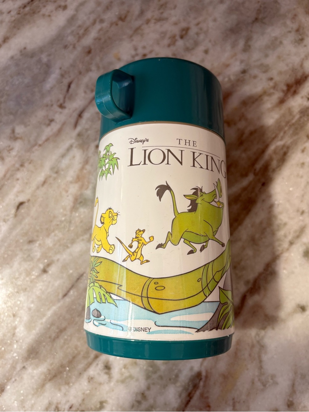Vintage Disney’s The Lion King Teal Kids Food/Drink Thermos